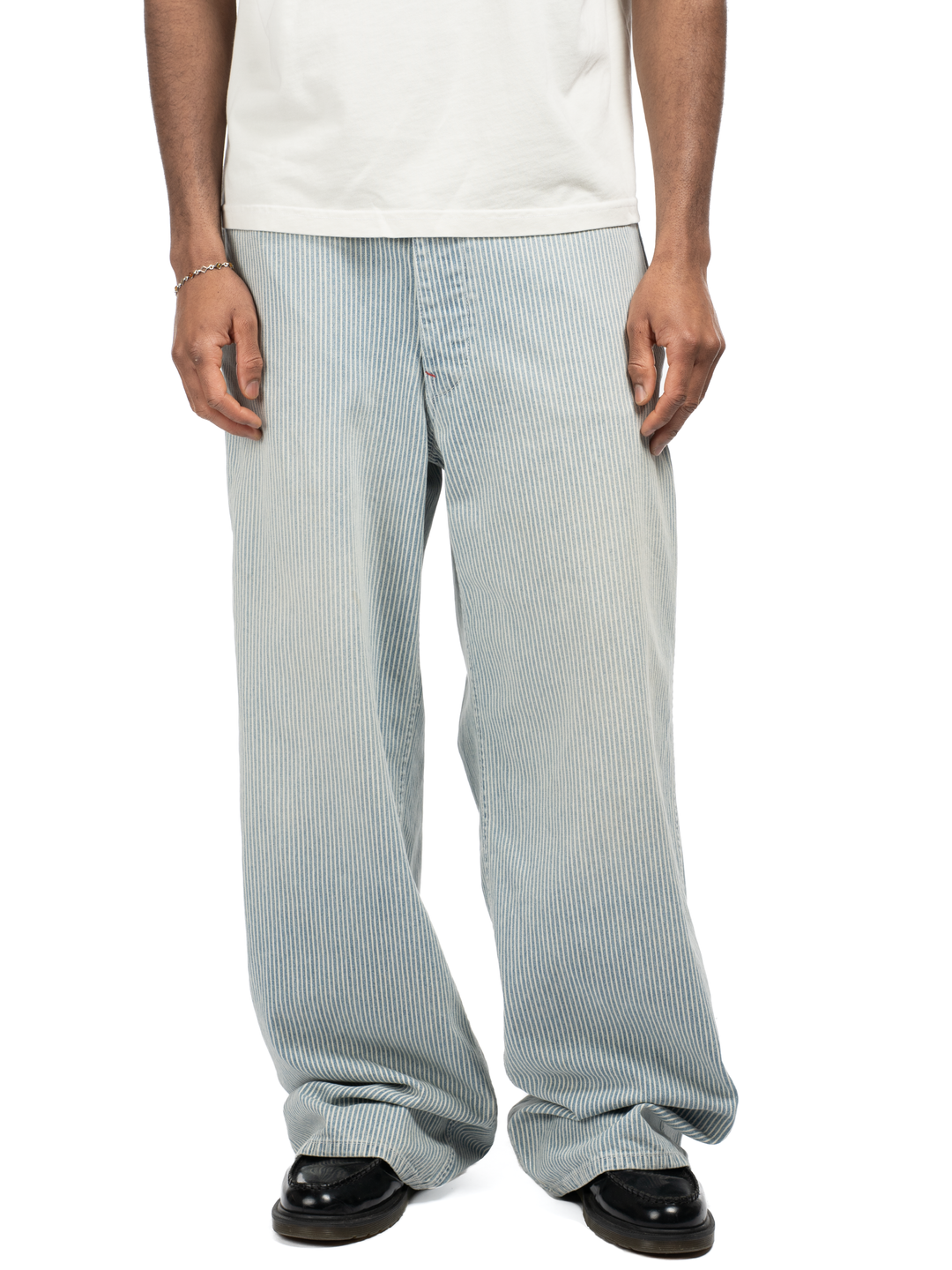 Hickory Stripe Service Pant - Faded Wash