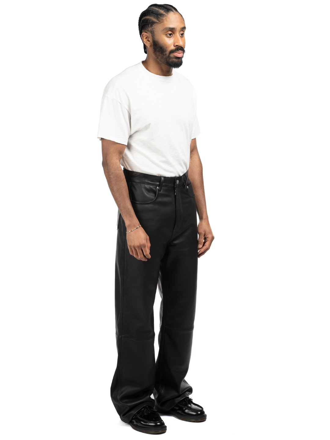 【NACHE】INDUSTRIAL LEATHER PANTS (UNISEX) Javier Leather Pants - Black Cowhide – BARE KNUCKLES