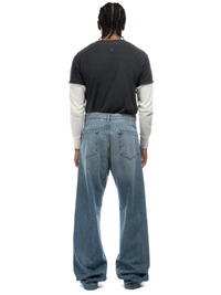 Javier Wide Leg Jeans - Light Wash Indigo