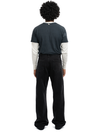 Javier Wide Leg Jeans - Rinsed Black