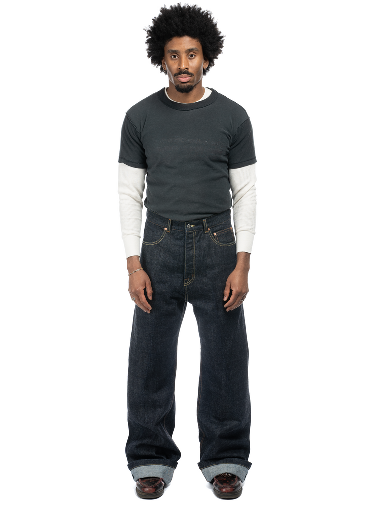 【BOK PLACE】Back Pocket Point Maxi Wide Fit Raw Denim PT XL BOK PLACE】Back Pocket Point Maxi Wide Fit Raw Denim Pants