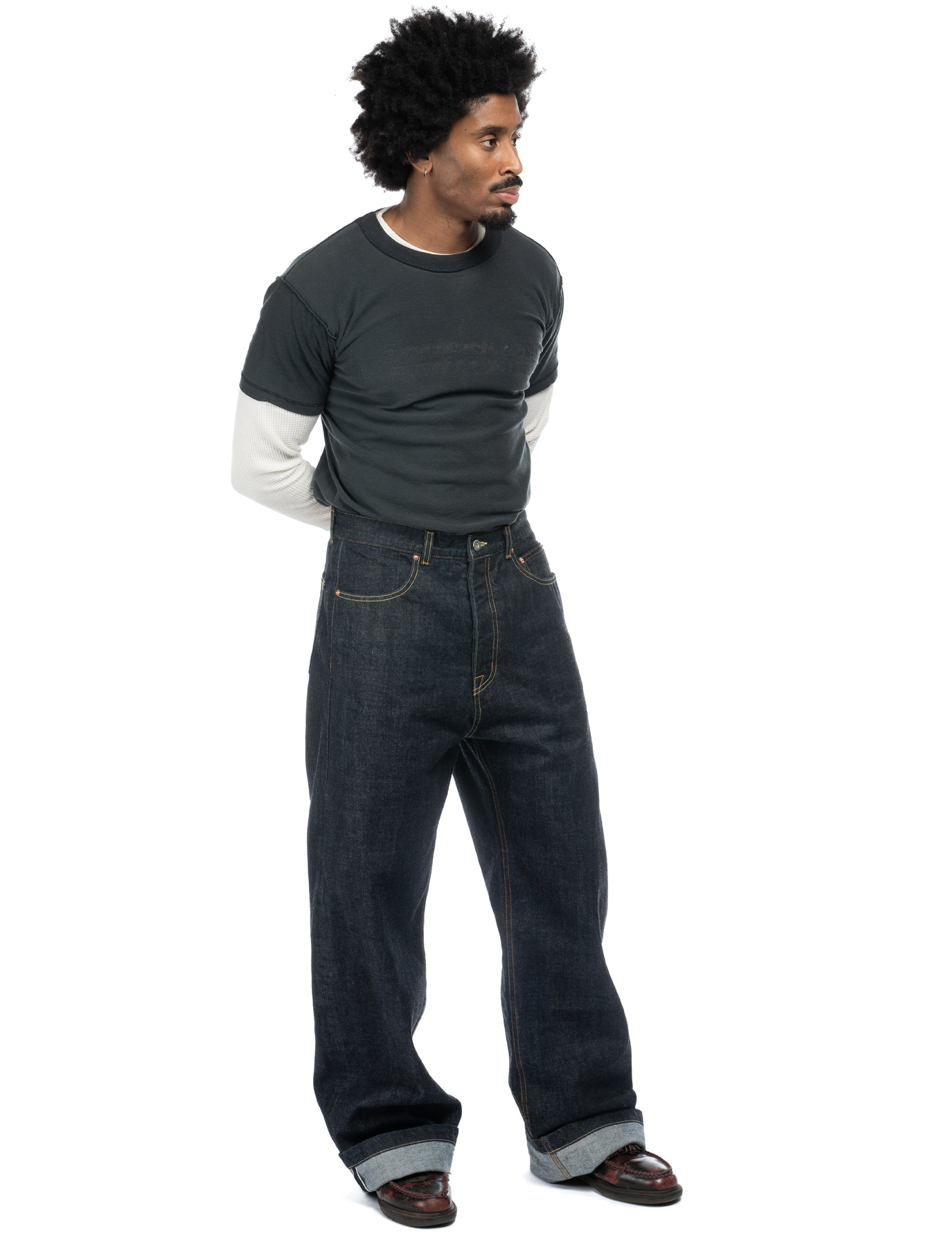 Javier Wide Leg Jeans - Japanese Selvedge – BARE KNUCKLES Javier Wide Leg Jeans - Japanese Selvedge – BARE KNUCKLES