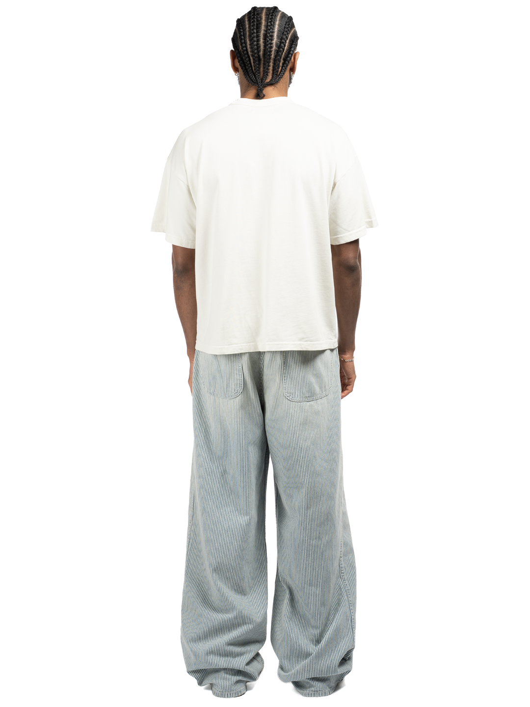 Hickory Stripe Service Pant - Faded Wash