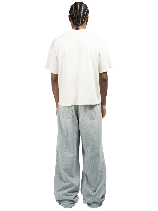 Hickory Stripe Service Pant - Faded Wash
