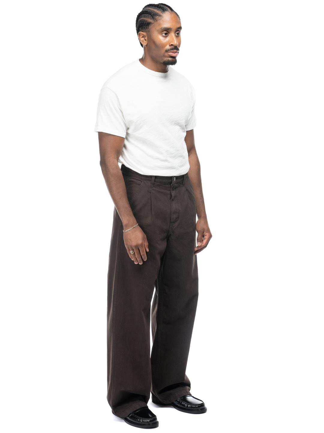 Studio Cotton Trouser - Brown