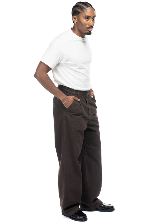 Studio Cotton Trouser - Brown