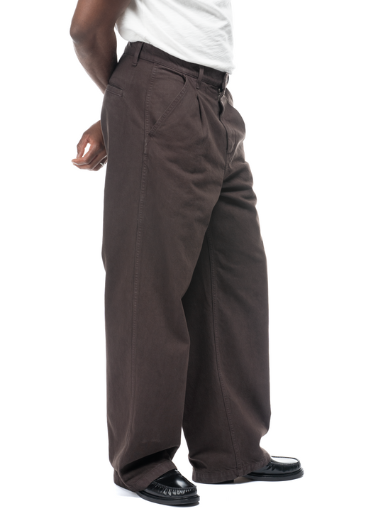 Studio Cotton Trouser - Brown