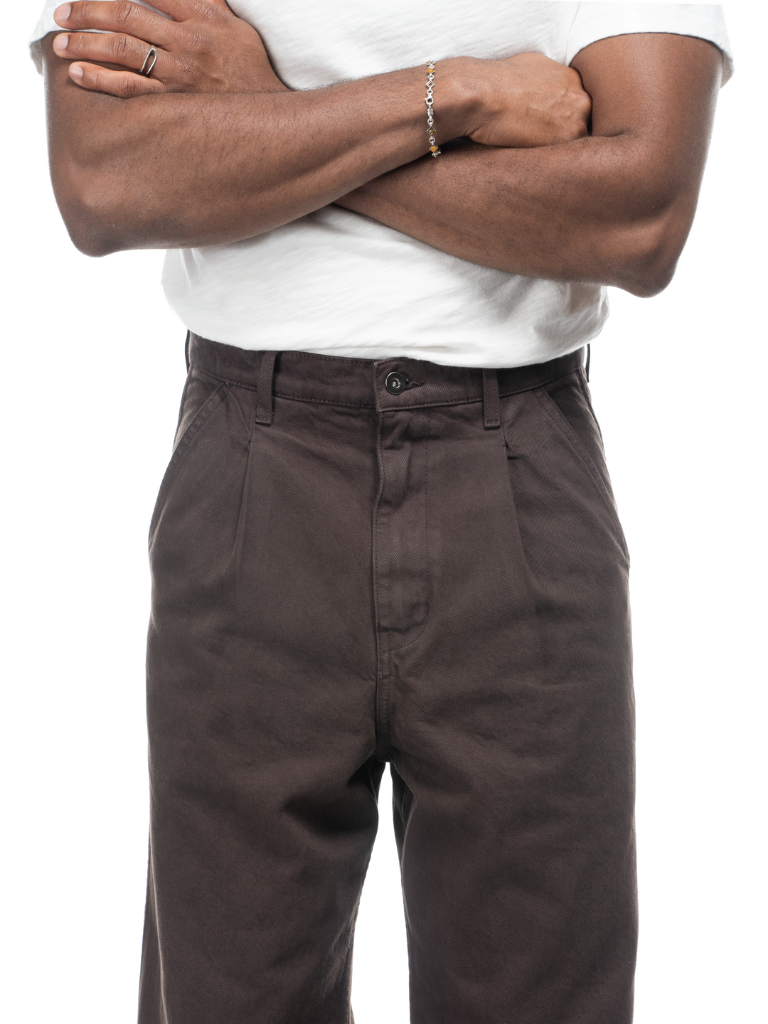 Studio Cotton Trouser - Brown