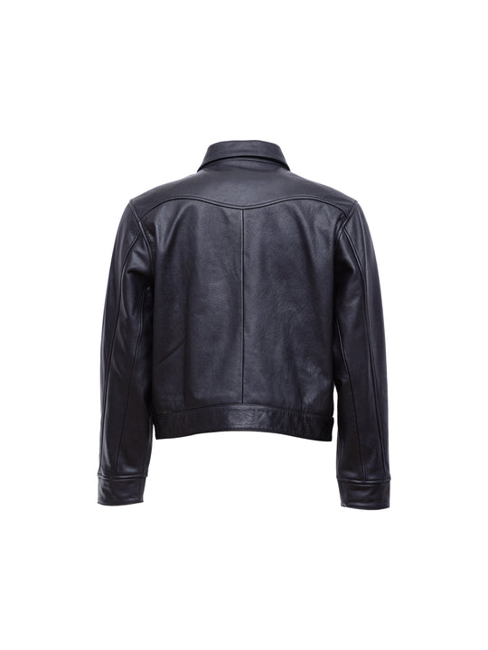 Freddy Leather Blouson - Black Cowhide
