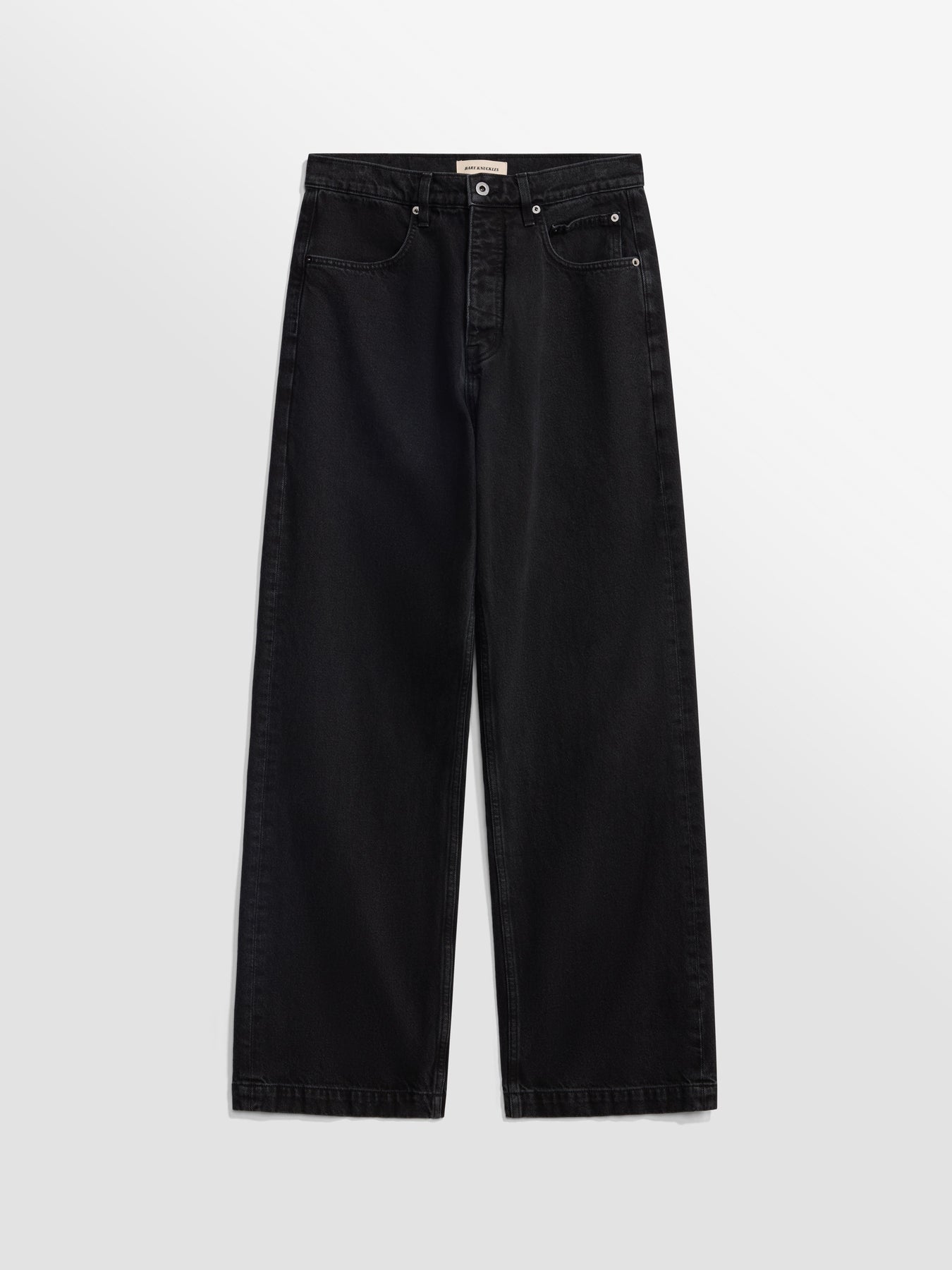 Javier Wide Leg Jeans - Rinsed Black – BARE KNUCKLES