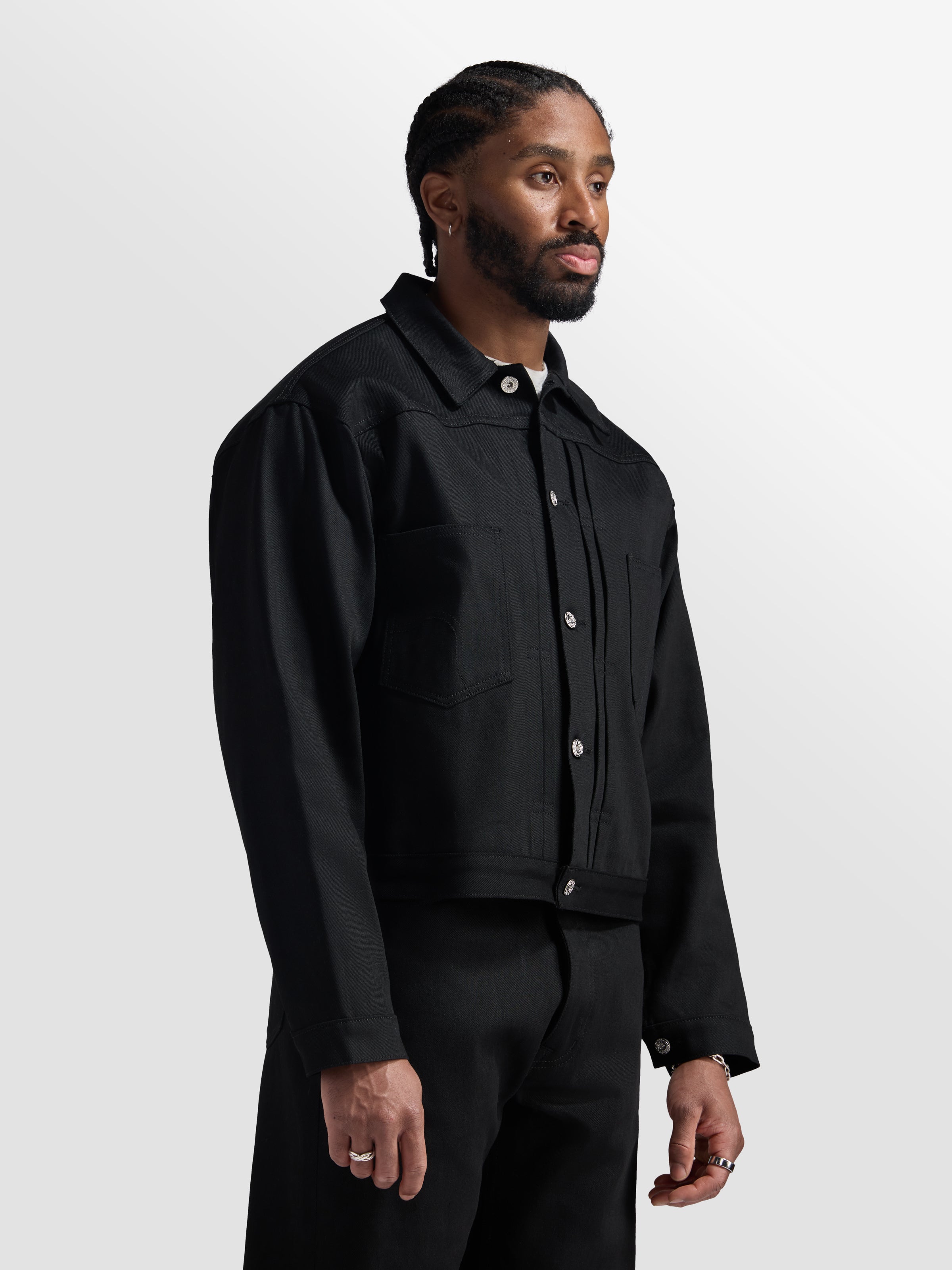 darkwear black coating denim jacket 短丈 Livingston Denim Jacket – BARE KNUCKLES