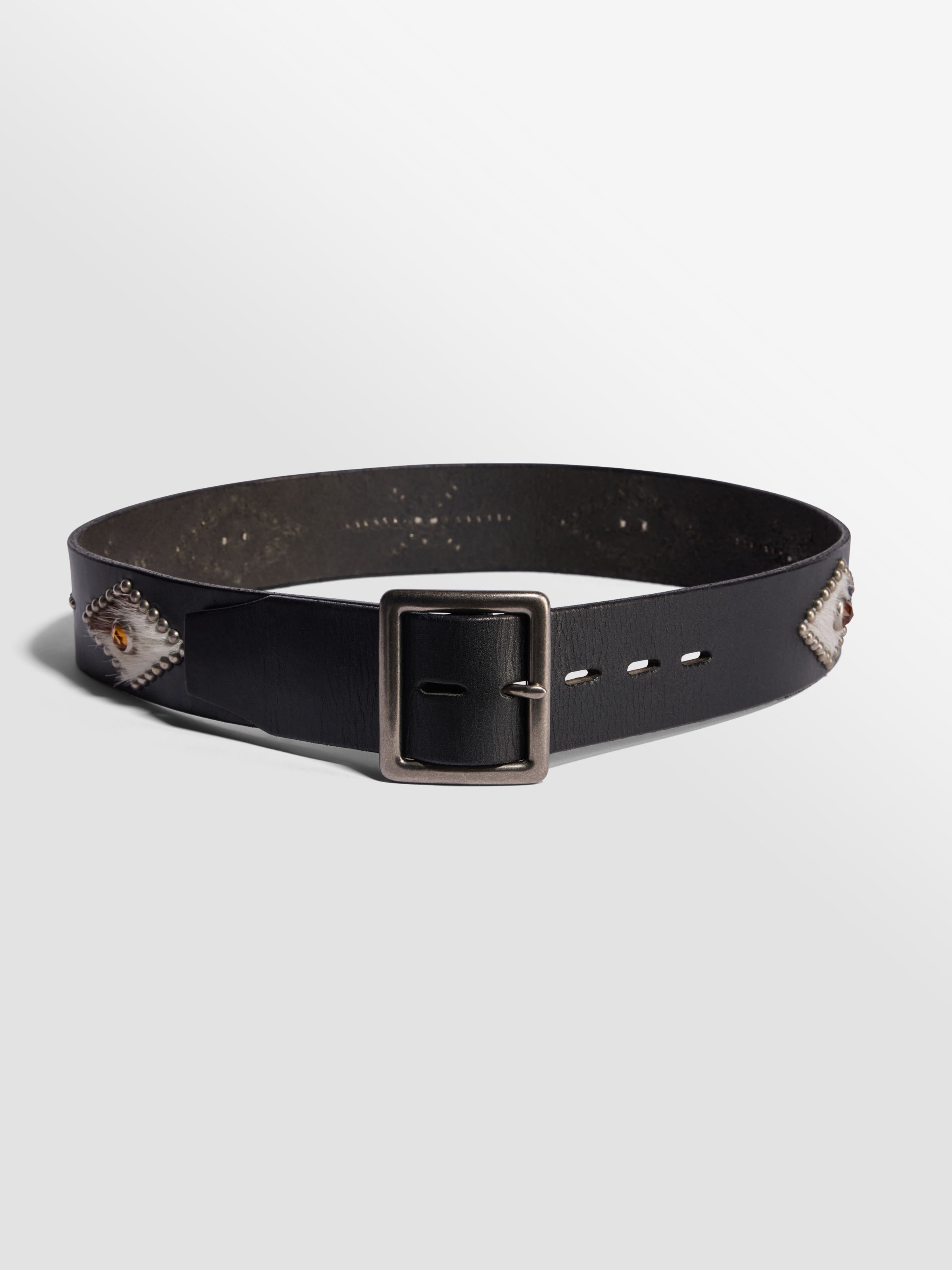 GLAD HAND × HTC Studs Belt 34 BLACK HTC × TT&CO. Genuine Leather Studded Belt - Limited Edition – TT