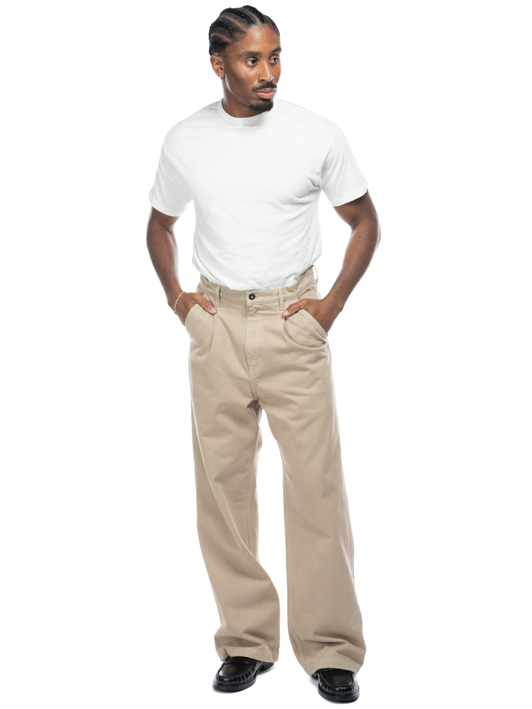 Studio Cotton Trouser - Tan