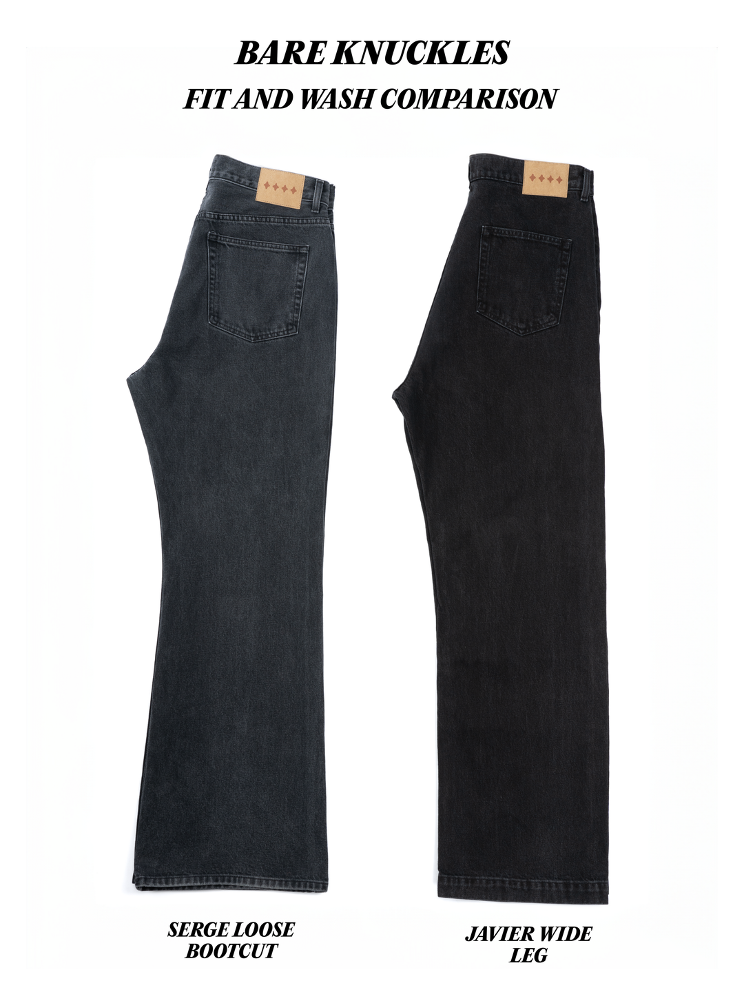 Serge Loose Bootcut Jeans Ash Black BARE KNUCKLES